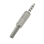 3.5mm 4-Pole Metal Jack Soldering Plug