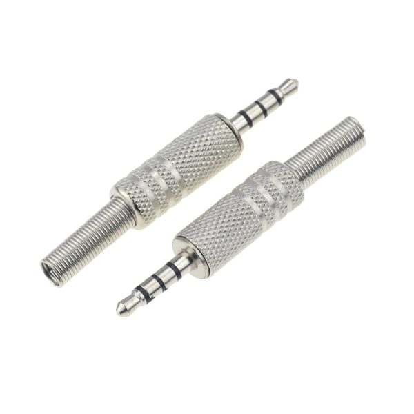 3.5mm 4-Pole Metal Jack Soldering Plug