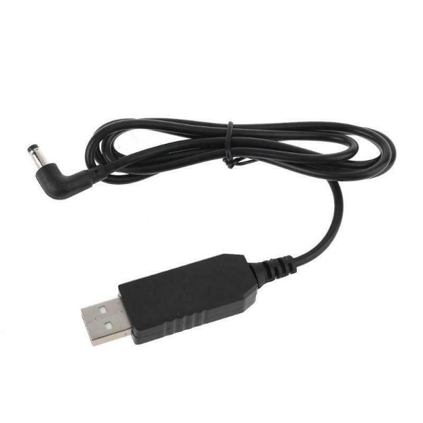 USB DC 5V to DC 12V Barrel Jack Voltage Step Up Converter Cable Adapter Black