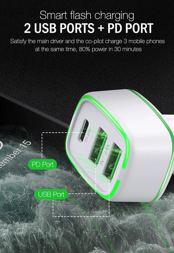 PD Fast Car Charger 18W