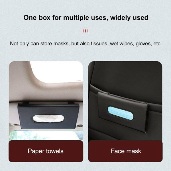 Color Car Sun Visor Tissue Holder Dispenser Box