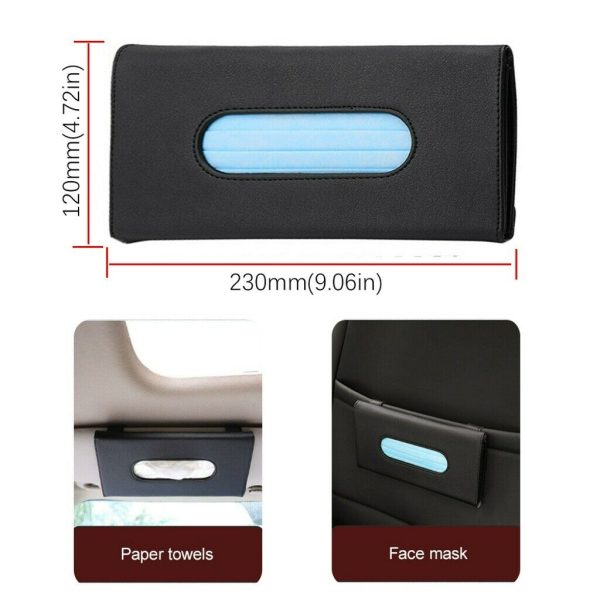 Color Car Sun Visor Tissue Holder Dispenser Box