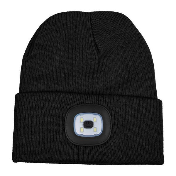 Black LED Beanie Hat