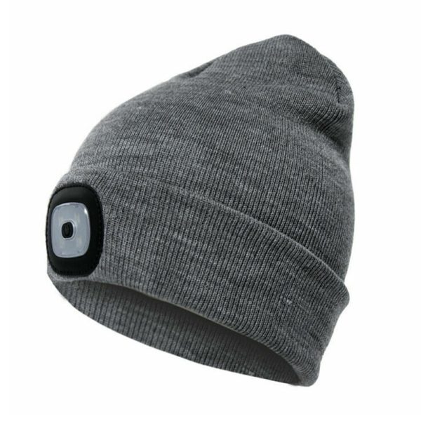 Grey LED Beanie Hat