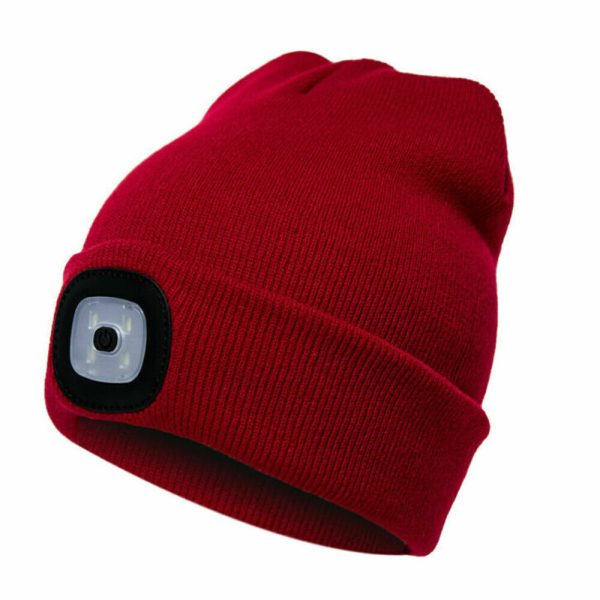 red LED Beanie Hat