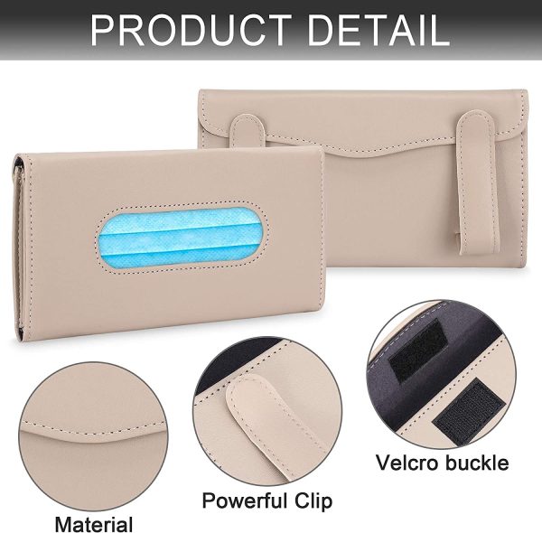 Color Car Sun Visor Tissue Holder Dispenser Box