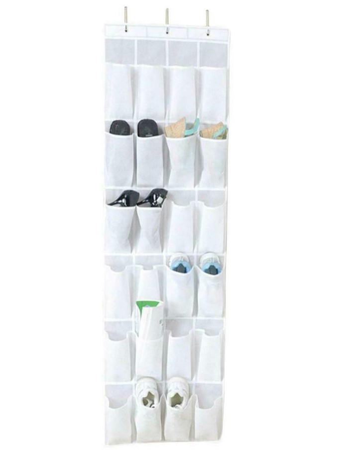 24 Pockets Over Door Hanger Shoe Rack Tidy Organizer